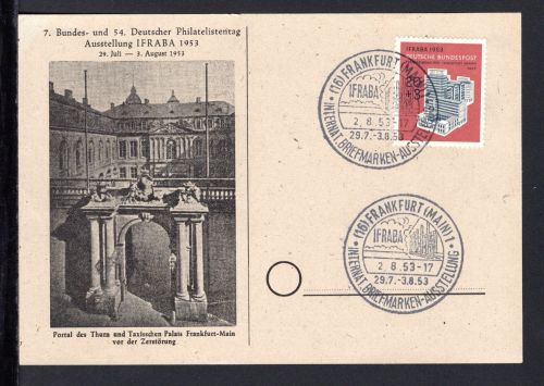 Bund MiNr. 172 Sonderstempel als Postkarte