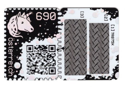 Österreich 2019 Cryp.stamp MiNr. 3470 / ANK 3491b Einhorn grün postfrisch