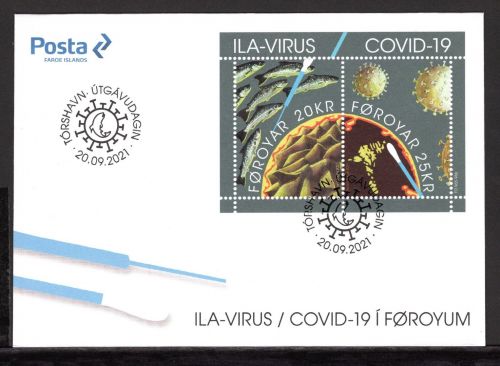 Färöer MiNr. Block 61 Ersttagsbriefe/ FDC Covid 19