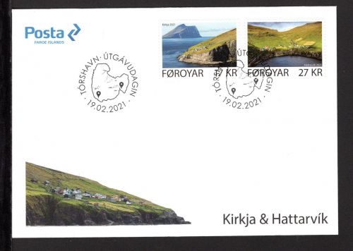 Färöer MiNr. 1004-1005 Ersttagsbriefe/ FDC Fugloy