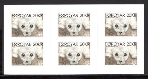 Färöer Markenheftchen mit MiNr. 977 postfrisch Kegelrobbe