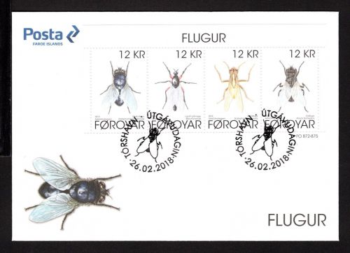 Färöer MiNr. Block 46 Ersttagsbriefe/ FDC Fliegen