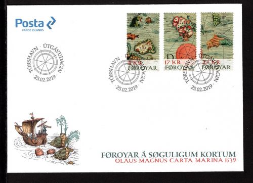 Färöer MiNr. 943-945 A Ersttagsbriefe/ FDC Landkarten