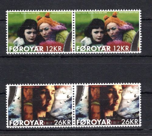 Färöer MiNr. 987-988 postfrisch als waag. Paare, Kino