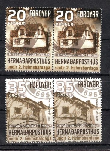 Färöer MiNr. 983-984 postfrisch als waag. Paare, Feldpostämter