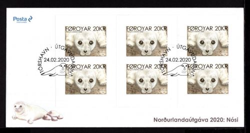 Färöer Markenheftchen mit MiNr. 977 Ersttagsbriefe/ FDC Kegelrobbe