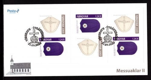 Färöer Markenheftchen mit MiNr. 993-994 Ersttagsbriefe/ FDC Messgewänder