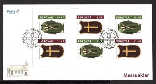 Färöer Markenheftchen mit MiNr. 966-967 Ersttagsbriefe/ FDC Messgewänder