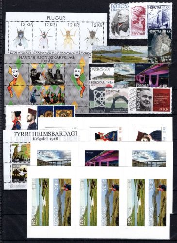 Färöer MiNr. Jahrgang 2018 postfrisch incl. Markenheftchen