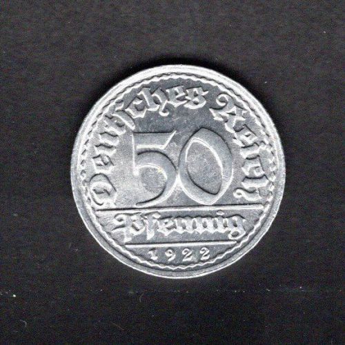 Weimar 1922 G 50 Pfennig ST