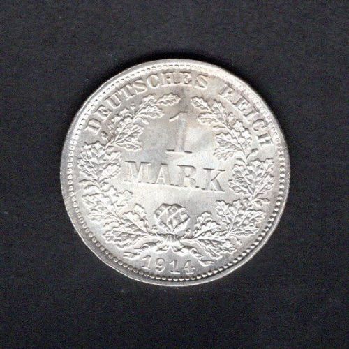 Deutsches Reich 1914 D 1 Mark großer Adler vz-st