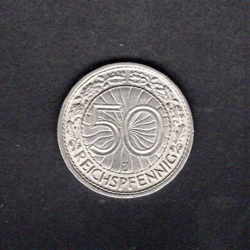 Weimar 1928 J 50 Reichspfennig