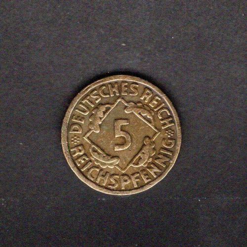 Weimar 1925 E 5 Reichspfennig