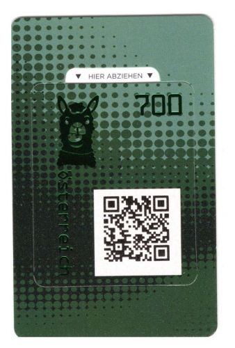 Österreich Cryp-stamp MiNr. 3537 ANK 4b Lama grün, postfrisch