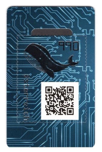 Österreich Cryp-stamp MiNr. 3591 Block 122 ANK 7a Wal schwarz, postfrisch