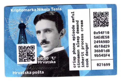 Kroatien Cryp MiNr. Block 87 Automobile Tesla 2022 postfrisch