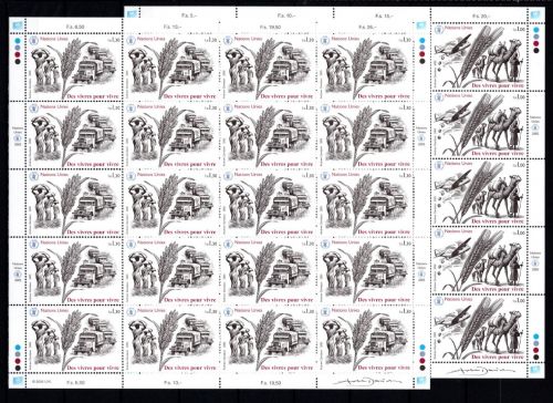 UNO Genf 20er Bögen MiNr. 528-529 postfrisch Nahrung ist Leben