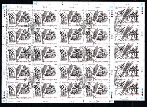 UNO Genf 20er Bögen MiNr. 528-529 ESst Nahrung ist Leben