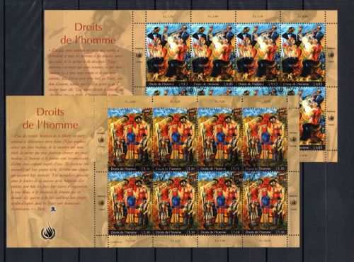 UNO Genf Kleinbögen MiNr. 505-506 ESst Menschenrechte