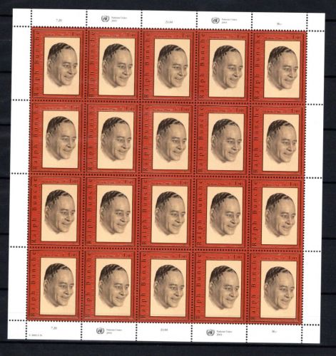 UNO Genf 20er Bogen MiNr. 472 postfrisch Ralph Bunche