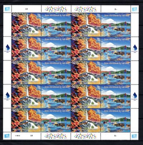 UNO Genf ZD-Bogen MiNr. 470-471 postfrisch Jahr des Süßwassers