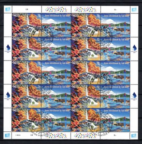 UNO Genf ZD-Bogen MiNr. 470-471 ESst Jahr des Süßwassers