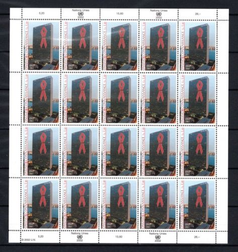 UNO Genf 20er Bogen MiNr. 456 postfrisch Aids-Bekämpfung