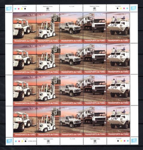 UNO Genf ZD-Bogen MiNr. 720-724 postfrisch Transportmittel der UNO