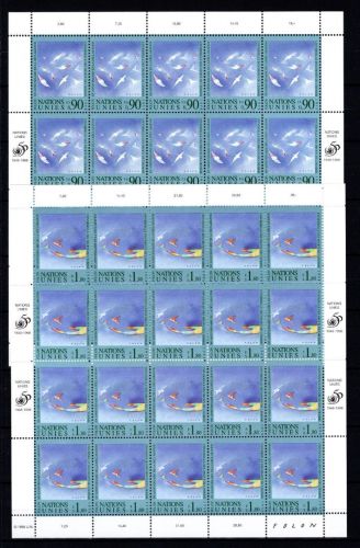 UNO Genf 20er Bögen MiNr. 350-351 postfrisch 50 Jahre Menschenrechte