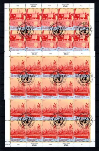 UNO Genf 20er Bögen MiNr. 391-392 ESst 50 Jahre UNO Hauptquartier