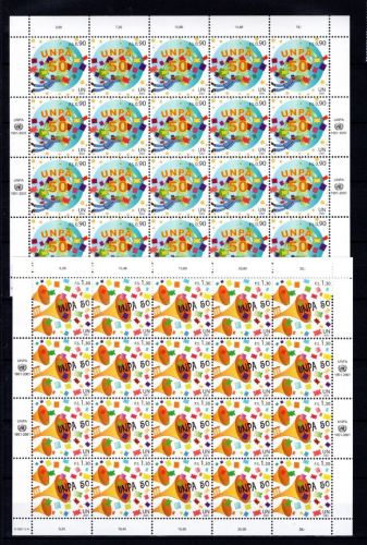 UNO Genf 20er Bögen MiNr. 424-425 postfrisch 50 Jahre Postverwaltung