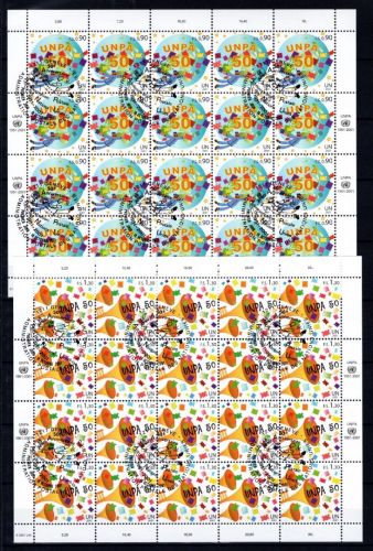UNO Genf 20er Bögen MiNr. 424-425 ESst 50 Jahre Postverwaltung