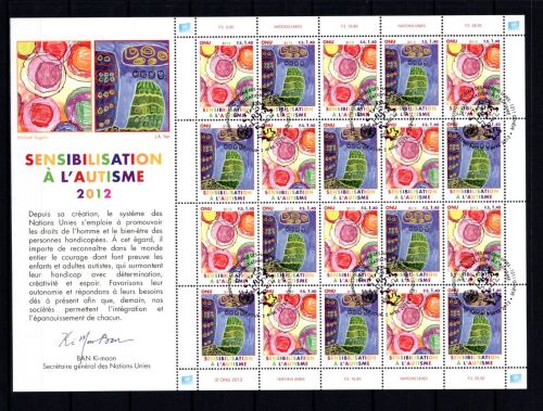 UNO Genf ZD-Bogen MiNr. 788-789 ESst Autismus