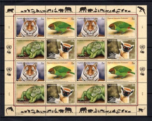 UNO Genf ZD-Bogen MiNr. 790-793 postfrisch gefährdete Arten