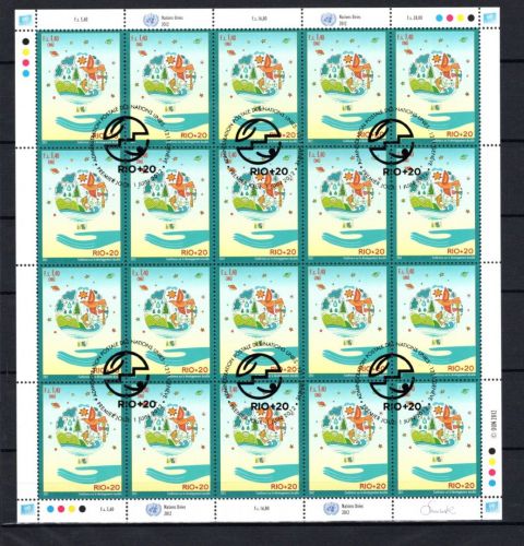 UNO Genf 20er Bogen MiNr. 794 ESst nachhaltige Entwicklung