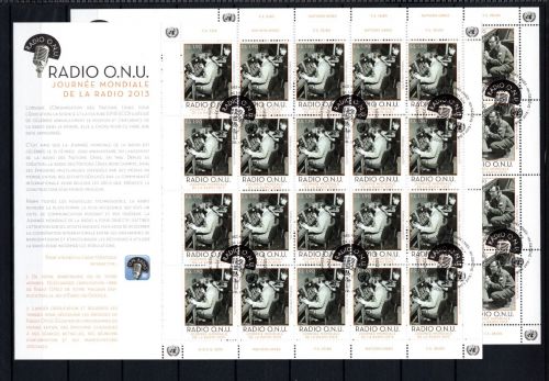 UNO Genf 20er Bögen MiNr. 805-806 ESst Welttag des Radios