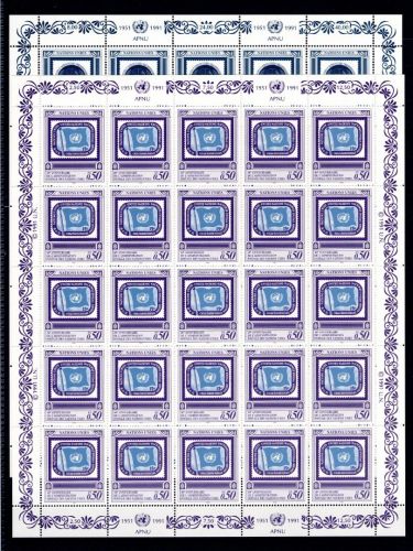 UNO Genf 25er Bögen MiNr. 206-207 postfrisch 40 Jahre Postverwaltung