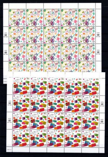 UNO New York 20er Bögen MiNr. 881-882 postfrisch 50 Jahre Postverwaltung