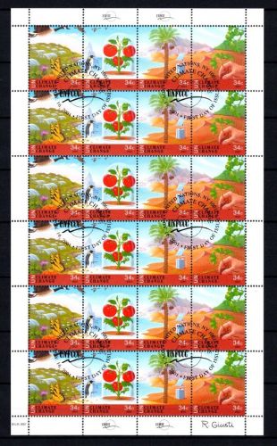 UNO New York ZD-Bogen MiNr. 884-887 ESst Klimaänderung