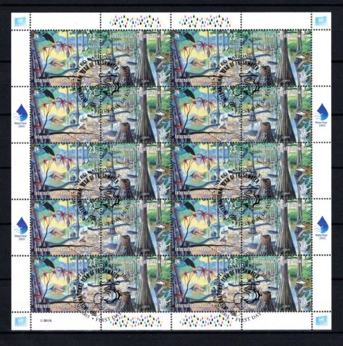 UNO New York ZD-Bogen MiNr. 829-830 ESst Sußwasser