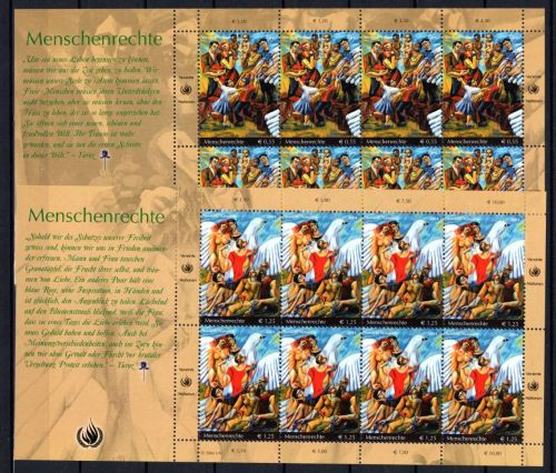 UNO Wien Kleinbögen MiNr. 430-431 postfrisch Menschenrechte