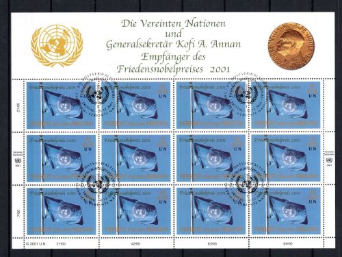 UNO Wien Kleinbogen MiNr. 350 ESst Friedensnobelpreis
