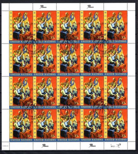 UNO New York 20er Bogen MiNr. 854 ESst 50 Jahre UNHCR