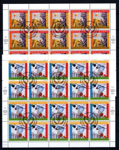 UNO New York 20er Bögen MiNr. 860-861 ESst Ein Herz, eine Welt