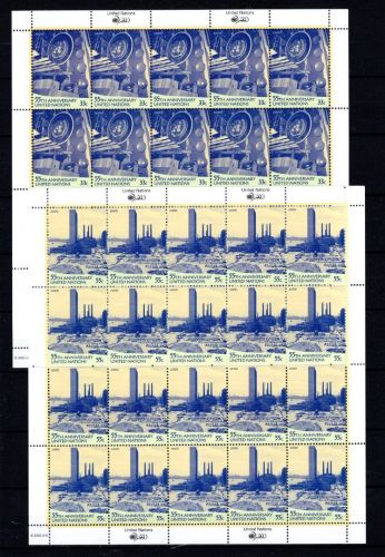 UNO New York 20er Bögen MiNr. 837-838 postfrisch Uno Hauptquartier