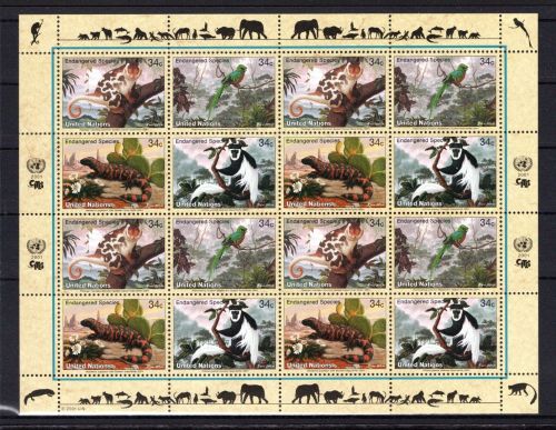 UNO New York ZD-Bogen MiNr. 856-859 postfrisch gefährdete Arten