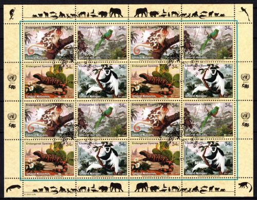 UNO New York ZD-Bogen MiNr. 856-859 ESst gefährdete Arten