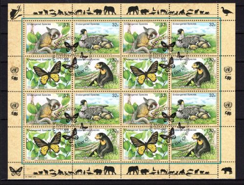 UNO New York ZD-Bogen MiNr. 767-770 ESst gefährdete Arten