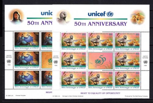 UNO New York ZD-Bogen MiNr. 720-721 postfrisch 50 Jahre UNICEF