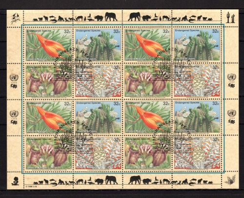 UNO New York ZD-Bogen MiNr. 707-710 ESst gefährdete Arten